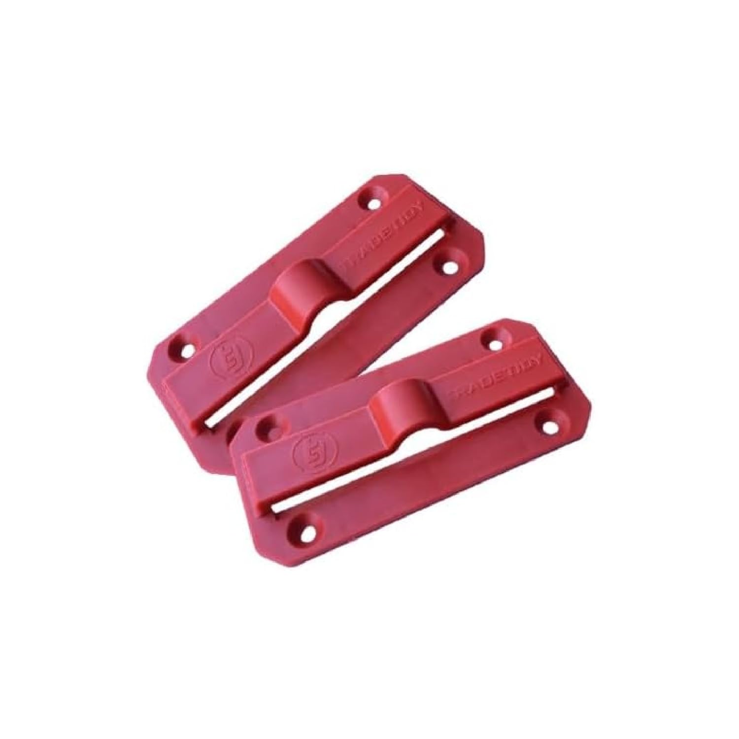 TradeTidy Trowel Holders, Tool Storage for Van and Garage, Designed to Hold Most Plasterers Finishing Trowels and Floorlayers/Tilers Notched Trowels. ABS Plastic Built, Pack of 2, Colour - Red