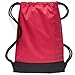 Nike Brasilia Training Gymsack, Drawstring Backpack with Zippered Sides, Water-Resistant Bag, Rush Pink/Black/White