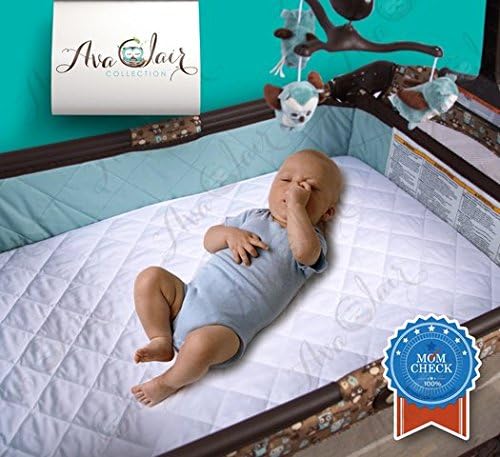 ACC 2-PACK Bamboo PACK N PLAY Mattress Pad Cover Fits MOST Portable & Mini Mattresses. Bonus - 2 Bamboo Changing Pad Liners! Waterproof, Dryer Friendly,! Best Fitted Crib Protector