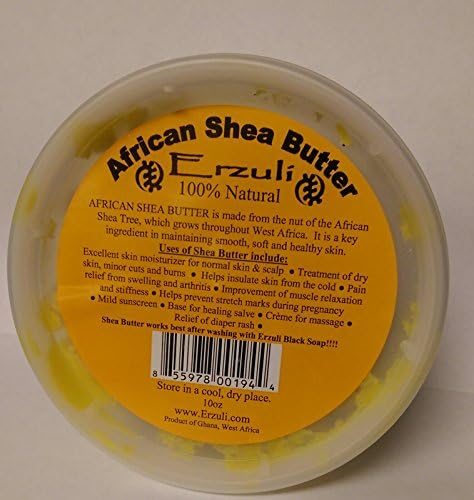 Erzuli Unrefined Raw Chunky African Shea Butter 10 oz.