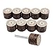 AUTOTOOLHOME 10pc 600# Grit Flap Wheel Sander Disc Replacement Mandrel for Dremel Rotary Tool