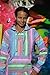 Baja Hoodie Rainbow Mexican Drug Rug Pullover Poncho Sweatshirt (Large)