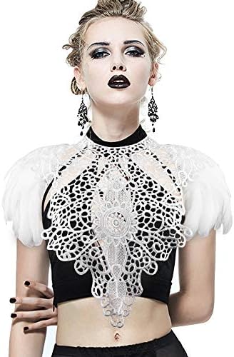 sigando Gothic Natural Real Feather Epaulet Shoulder Wings For Men Women