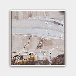Framed Canvas Wall Art Modern Texture Painting Canvas Prints Home Artwork Decoration for Living Room,Bedroom - 16x16 inches
