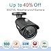 ANNKE 1080p HD-TVI Security Surveillance Camera for Home CCTV System, 2MP Bullet BNC Camera with 85 ft Super Night Vision, IP66 Surveillance Weatherproof Add–on Wired Camera - E200