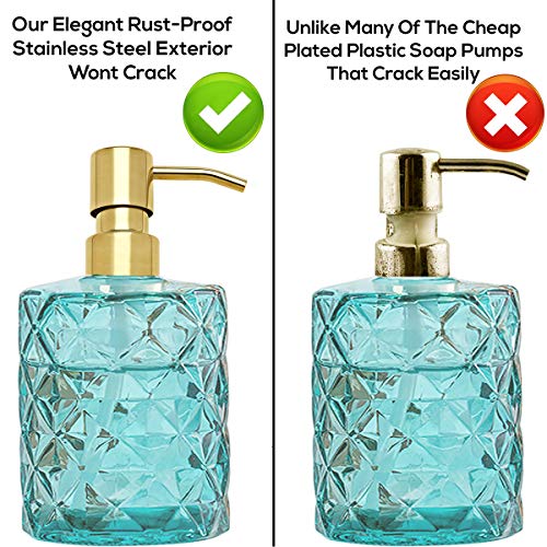 Gold Soap Dispenser Pump Replacement 304 Stainless Steel Hand Liquid