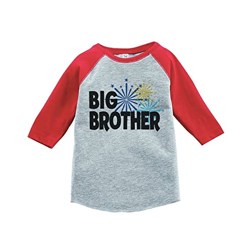 Custom Party Shop Kids Big Brother Happy New Year Raglan Red 5T