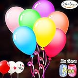 LED Light Up Balloons Mixed Colors -Blinking And Changing Colors Led Light for Balloons–  Fill able with Helium, Air-for all Parties, like Birthday, Wedding, Anniversary, Singles Party--27pcs