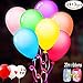 Kadron LED Light Up Balloons Blinking Party Balloons– Fill able with Helium, Air-for Birthday,Wedding,and all Parties--27pcs+20m Ribbons Free