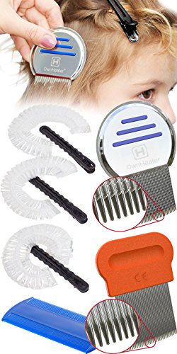 9-Piece Lice Comb Set Easily Removes Head Lice Along with All Home Remedies or Lice & Nit Treatment Shampoos - works on Any Hair Type and Length