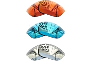 Polarized Lenses Replacement for Oakley Half Jacket 2.0 Sunglasses - Silver Titanium+Blue+Fire Red