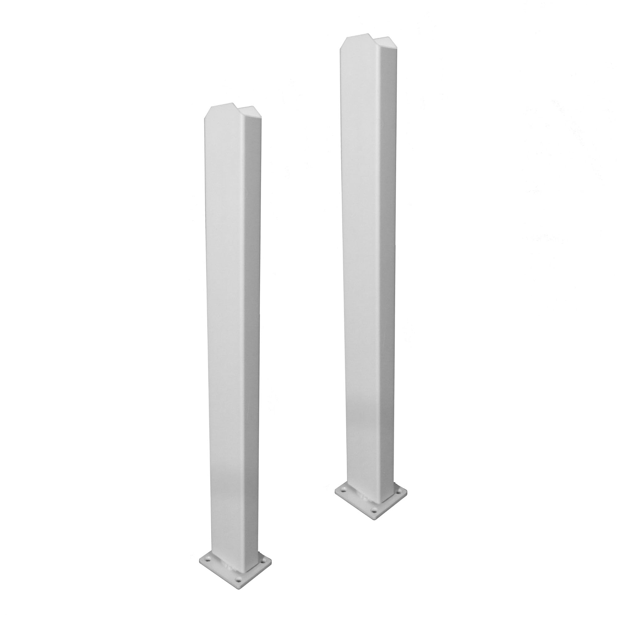 Photo 1 of 30in H x 4in L x 3.25in W (2 Posts) Surface Mount Posts for Zippity Vinyl Fence or Outdoor Shower Kit, Surface Mount Fence Panels, Picket Fence, or Outdoor Shower Enclosure to a Solid Surface, ZP19011