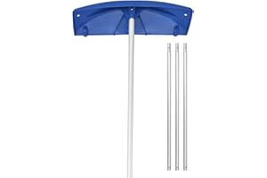 VEVOR Snow Roof Rake, 24 in PP Plastic Blade, 3.8-18.2 ft Adjustable Roof Snow Scraper with Wheels, Anti-Slip Handle Snows Re