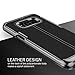 Galaxy S8 Plus Case, Premium PU Leather PC Hybrid Slim Thin Fit Full Body Case [Luxury Lightweight Cover] for Samsung Galaxy S8 Plus by Lumion (S.Mod - Black)