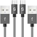 Micro USB Cable Android Charger - Syncwire [2-Pack 6.6ft] Super-Durable Nylon Braided Fast Sync&Charging Cord for Samsung Galaxy S7 Edge/S7/S6, HTC, LG, Sony, Xbox One, PS4 - Space Grey primary