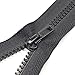 YaHoGa 2PCS #5 32 Inch Separating Jacket Zippers for Sewing Coats Jacket Zipper Black Molded Plastic Zippers Bulk (32