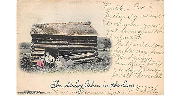 Old Log Cabin In The Lane Liberty New York Postcard At Amazon S