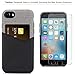 Tasikar Compatible with iPhone SE 2022/2020 Case/iPhone 7 Case/iPhone 8 Case with Card Holder Slot Wallet Case Leather and Fabric Design for iPhone SE (3rd Gen/2rd Gen) & iPhone 7/8 (Black)