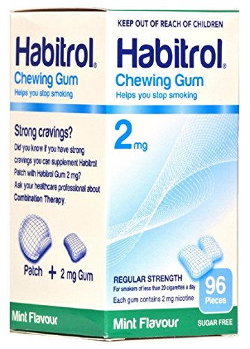 Habitrol 2mg MINT Flavor Nicotine Quit Smoking Chewing Gum. 4 Boxes of 96 each (384 pieces)