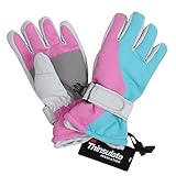 Lullaby Kids Thinsulate Cotton Kid's Windproof Waterproof Snow Ski Gloves