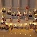 Adecorty Gifts for Teen Girls, 40 LED Photo Clip String Lights with Remote & Timer 8 Modes Battery Powered Twinkle Lights for Teen Girl Bedroom Decor Christmas Wedding Outdoor (14.1ft, Warm White)