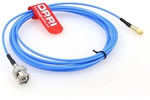 DRRI BNC Male to 10-32 UNF Microdot Male Acceleration Sensor Vibration Sensor Test Cable (BNC-M5, 3M / 118inch)