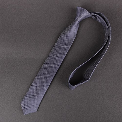 DAE2044 Fantastic Design Dim Grey Handmade Gift Slim Necktie With Present Box Set Checkered Tie For Gift By Dan Smith