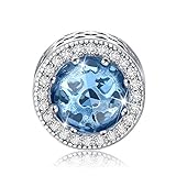 Bamoer Sterling Silver Radiant Murano Glass Charms Bead for Charms Bracelet