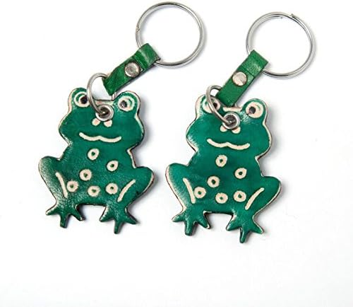 Sitara Collections SC1857 Cruelty-Free Shanti Leather Keychains, Frog (Set of 2)