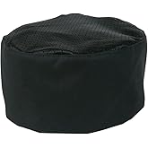 Mercer Culinary M60070WH Millennia Bakers Skull Cap, Black
