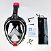 Dowellife Tubeless Full dry Full Face 180° Vision Diving Anti-Fog Snorkel Mask. No Chokes Water (black, Large&Extra large)