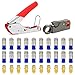 Tonsiki 32 Pieces Coax Crimper Tool Kit, Coaxial Compression Stripping Tool Set with 20PCS F Compression Connector(RG6 RG59) and 10PCS Gold Plated F-Type Coaxial RG6 Coupler