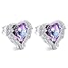 CDE Angel Wing Earrings for Women Love Heart Stud Earring for Mom, Jewelry Gifts for Women Wife Moms for Any Occasion