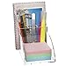 Premium Clear Acrylic Desktop Office Supplies Organizer w/ Post It Note Pad Holder, Mail Storage & 3 Pencil Slots