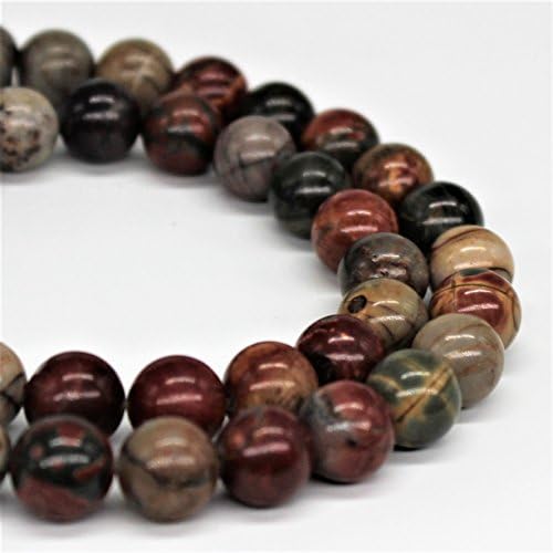 Picasso Jasper Gemstone Loose Beads 8mm 46 Beads Per 15.5" Strand