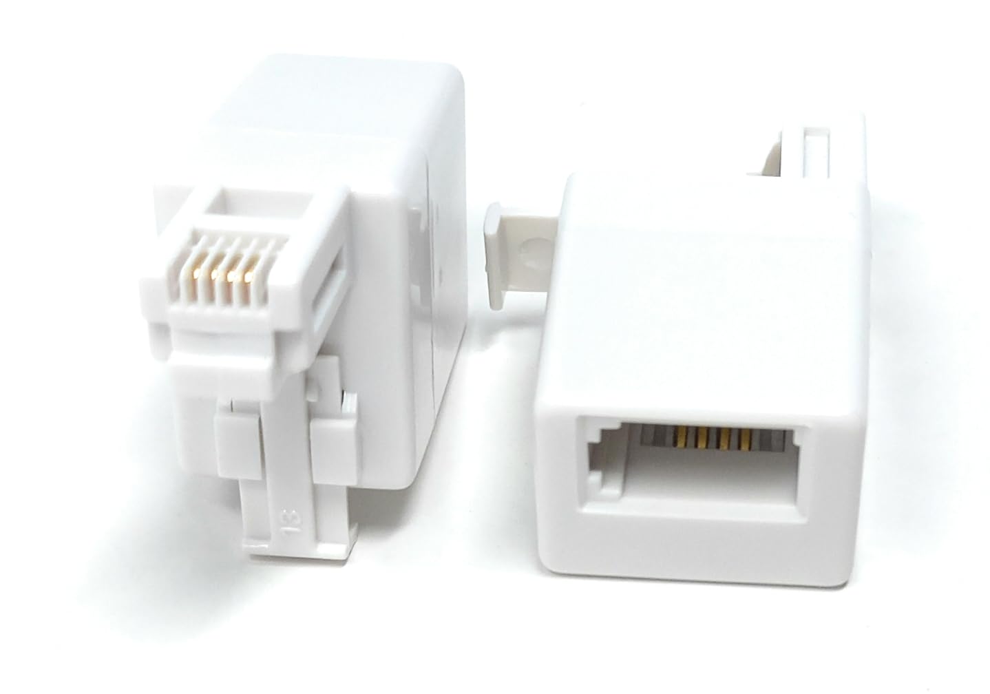 DRUT RJ11 4 Wire Male Jack to BT Socket Female Cable Adapter, Landline Telephone Converter Extender 6P4C