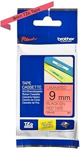 Brother TZe-421 Labelling Tape Cassette 9 mm x 8 m Black on Red