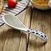 XYTMY Ceramics Soup Spoon Hand Painted Flower Porcelain Handle Chinese Asian Rice Spoon Appetizer Tableware Set of 5 Light Weight Gift for Housewife Friends Familyends and Family