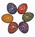 Set of 6 Hand Painted 2,5’’ Wooden Ukrainian Geometry ornament Easter Eggs (Pysanky) Gift