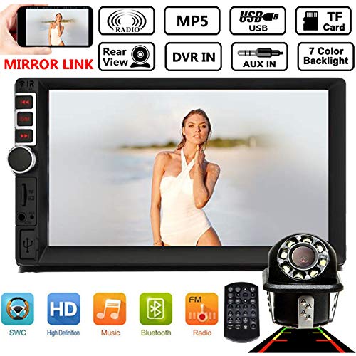 DICN 2Din Car Radio with Backup Camera for Chevrolet Express 1500 2500 3500 2003-2014, with 7