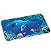 Collections Etc Dolphin Bay Ocean Life Cushioned Skid-Resistant Bath Mat, Blue