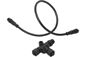 for NMEA 2000 Cable, IP67 Waterproof for NMEA 2000 Drop Backbone Cable with T Connector 5 Pin M12 0.5m for Networks