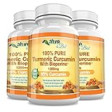 Nutritional Turmeric Supplements With Bioperine -Best Turmeric Curcumin 100% All Natural Veggie Capsules - Organic Dietary Complex To Sustain Energy Levels And Bring You A Better Mood