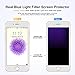 iPhone 8 7 Plus Screen Protector, HUMIXX 3D Touch Soft Edge 9H Blue Light Fliter Full Coverage Shockproof Tempered Glass Film for Apple iPhone 7 8 Plus (White Anti-Blue Light)