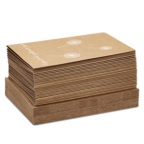 36 Pack Blank Sympathy Cards with Envelopes, Bulk Kraft Paper