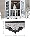 ANPHSIN Halloween Black Lace Spiderweb- 2 Pcs Bat Curtain Window Valance Cobweb Tablecloth Shower Curtains Fireplace Mantles Scarf Cover for Home Door Kitchen Bathroom Festive Party Decorations
