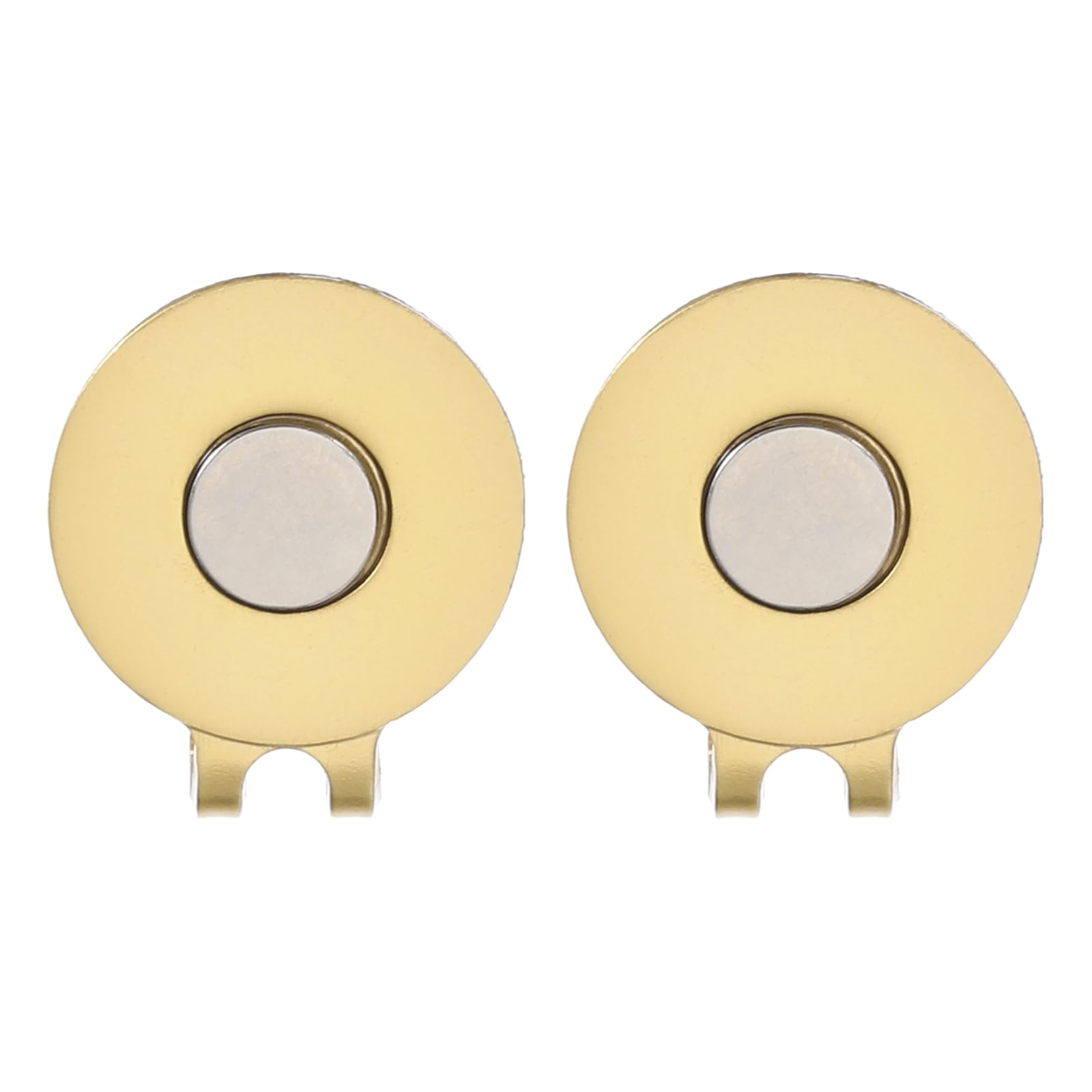 PATIKIL Magnetic Golf Hat Clip, 2 Pack Metal Golf Ball Marker Holder for Golf Caps Gloves, Matte Gold