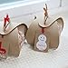 Christmas Kraft Paper Gift Tags with Jute Twine for Gift Wrapping Packaging, Set of 50