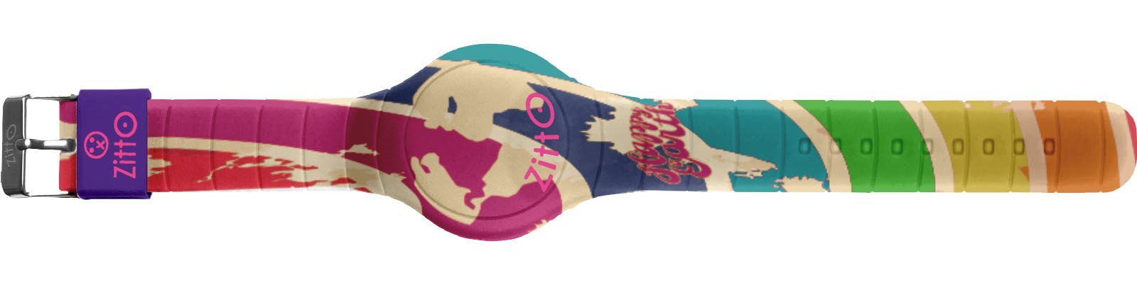 Orologio piccolo ZITTO FLASH EDITION a led con cinturino in silicone Happy Heart Big