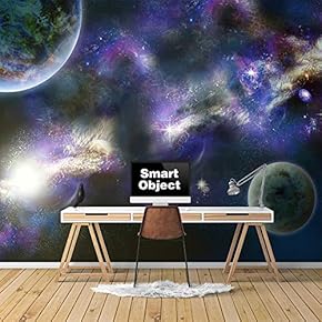 Wall Murals for Bedroom Great Universe Giant Planets Removable Wallpaper Peel and Stick Wall Stickers - 66x96 inches